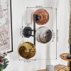Ripoll Lampada a sfera, Applique Cromo, Oro, Ramato, Grigio fumo, 3-Luci