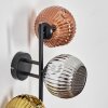 Ripoll Lampada a sfera, Applique Cromo, Oro, Ramato, Grigio fumo, 3-Luci