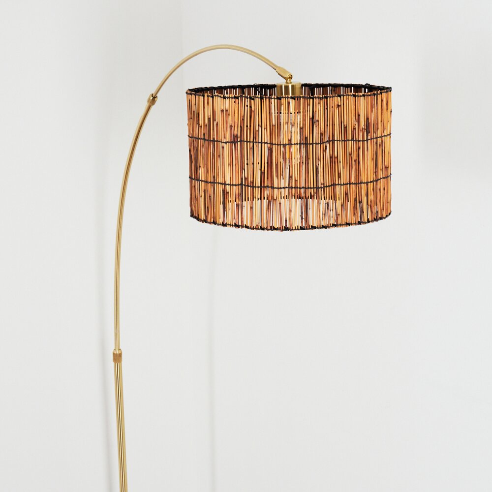 Cando Lampada da terra Ottone, Nero, 1-Luce