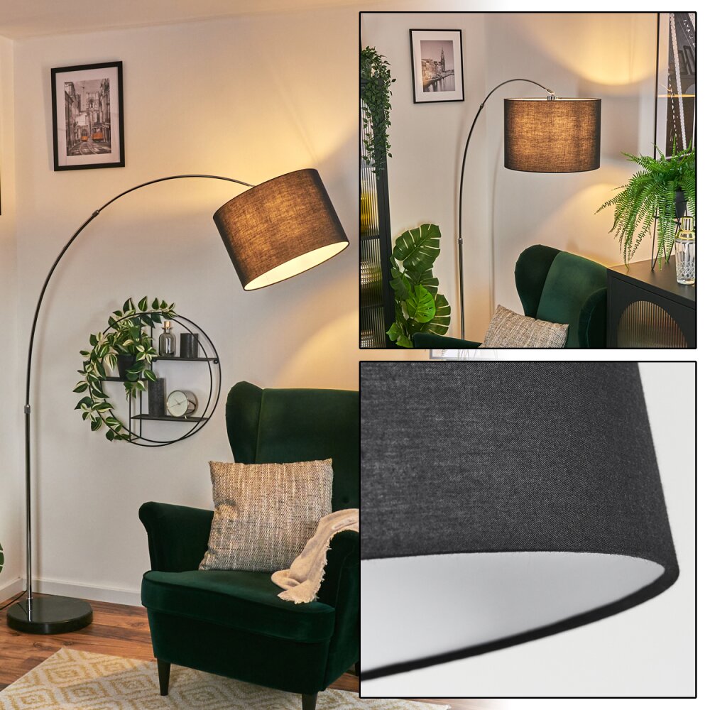 Bassagoda Lampada da terra Cromo, Nero, 1-Luce main product photo
