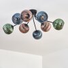 Koyoto Plafoniera, Lampada a sfera 85 cm Blu, Verde, Ramato, 8-Luci