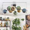Koyoto Plafoniera, Lampada a sfera 85 cm Blu, Oro, Verde, 8-Luci