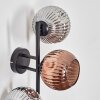 Ripoll Lampada a sfera, Applique Cromo, Ramato, Grigio fumo, 3-Luci