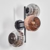 Ripoll Lampada a sfera, Applique Cromo, Ramato, Grigio fumo, 3-Luci