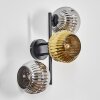 Ripoll Lampada a sfera, Applique Cromo, Oro, Grigio fumo, 3-Luci