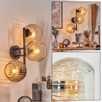 Ripoll Lampada a sfera, Applique Ambrato, Chiaro, 3-Luci