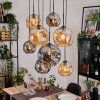 Ripoll Lampadario a sospensione, Lampada a sfera, Lampada a sospensione Écru, Nero, 8-Luci