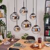 Gastor Lampadario a sospensione, Lampada a sfera, Lampada a sospensione Cromo, Chiaro, Grigio fumo, 6-Luci
