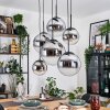 Gastor Lampadario a sospensione, Lampada a sfera, Lampada a sospensione Cromo, Chiaro, Grigio fumo, 6-Luci