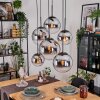 Gastor Lampadario a sospensione, Lampada a sfera, Lampada a sospensione Cromo, Chiaro, Grigio fumo, 6-Luci