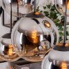 Gastor Lampadario a sospensione, Lampada a sfera, Lampada a sospensione Cromo, Chiaro, Grigio fumo, 6-Luci