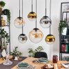 Gastor Lampadario a sospensione, Lampada a sfera, Lampada a sospensione Ambrato, Oro, Chiaro, Grigio fumo, 6-Luci
