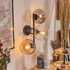 Koyoto Lampada a sfera, Applique Ambrato, Chiaro, Grigio fumo, 3-Luci