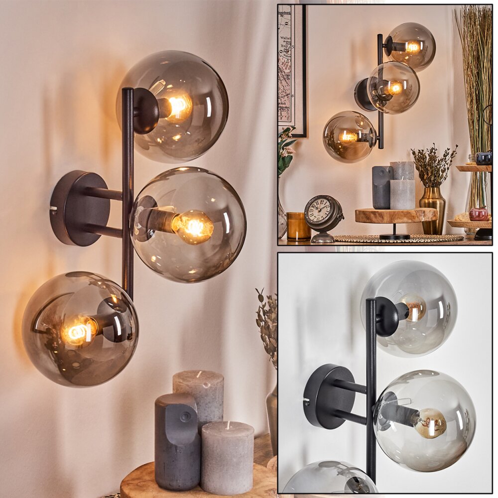 Gastor Lampada a sfera, Applique Grigio fumo, 3-Luci main product photo
