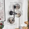 Gastor Lampada a sfera, Applique Grigio fumo, 3-Luci