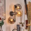 Gastor Lampada a sfera, Applique Ambrato, Grigio fumo, 3-Luci