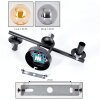 Gastor Lampada a sfera, Applique Ambrato, Grigio fumo, 3-Luci