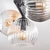 Gastor Plafoniera, Lampada a sfera Ambrato, Chiaro, Grigio fumo, 3-Luci