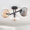 Gastor Plafoniera, Lampada a sfera Ambrato, Chiaro, Grigio fumo, 3-Luci