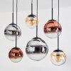 Gastor Lampadario a sospensione, Lampada a sfera, Lampada a sospensione Ambrato, Cromo, Chiaro, Ramato, Grigio fumo, 6-Luci