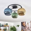 Koyoto Plafoniera, Lampada a sfera Blu, Oro, Verde, 3-Luci