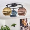Koyoto Plafoniera, Lampada a sfera Blu, Oro, Ramato, 3-Luci