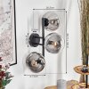 Gastor Lampada a sfera, Applique Chiaro, Grigio fumo, 3-Luci