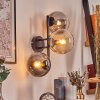 Gastor Lampada a sfera, Applique Ambrato, Chiaro, Grigio fumo, 3-Luci
