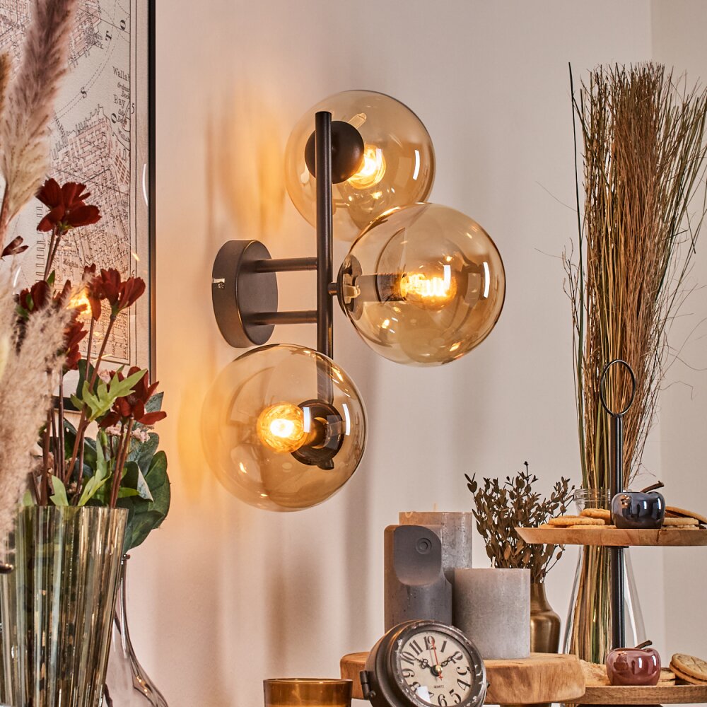 Gastor Lampada a sfera, Applique Ambrato, 3-Luci
