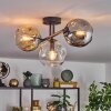 Ripoll Plafoniera, Lampada a sfera Ambrato, Chiaro, Grigio fumo, 3-Luci