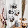 Gastor Lampada a sfera, Applique Cromo, Grigio fumo, 3-Luci