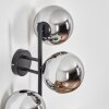 Gastor Lampada a sfera, Applique Cromo, Grigio fumo, 3-Luci