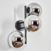 Gastor Lampada a sfera, Applique Cromo, Grigio fumo, 3-Luci