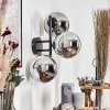 Gastor Lampada a sfera, Applique Cromo, Grigio fumo, 3-Luci