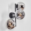 Gastor Lampada a sfera, Applique Cromo, Chiaro, Grigio fumo, 3-Luci