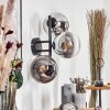 Gastor Lampada a sfera, Applique Cromo, Chiaro, Grigio fumo, 3-Luci