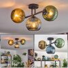 Koyoto Plafoniera, Lampada a sfera Blu, Oro, Verde, 3-Luci