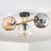 Ripoll Plafoniera, Lampada a sfera Oro, Nero, 3-Luci