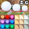 Ilorn Lampada a sfera, Lampada con piedistallo, Illuminazione viale LED Bianco, 3-Luci, Telecomando