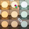 Ilorn Lampada a sfera, Lampada con piedistallo, Illuminazione viale LED Bianco, 3-Luci, Telecomando