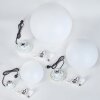 Ilorn Lampada a sfera, Lampada con piedistallo, Illuminazione viale LED Bianco, 3-Luci, Telecomando