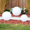 Ilorn Lampada a sfera, Lampada con piedistallo, Illuminazione viale LED Bianco, 3-Luci, Telecomando