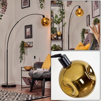 Ripoll Lampada da terra, Lampade ad arco Nero, 1-Luce