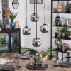 Ripoll Lampadario a sospensione, Lampada a sfera, Lampada a sospensione a cluster Cromo, Grigio fumo, 4-Luci