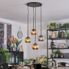 Koyoto Lampadario a sospensione, Lampada a sfera, Lampada a sospensione a cluster Blu, Verde, Ramato, 4-Luci