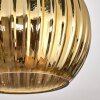 Koyoto Plafoniera, Lampada a sfera Blu, Oro, Ramato, 3-Luci