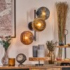 Koyoto Lampada a sfera, Applique Blu, Oro, Ramato, 3-Luci
