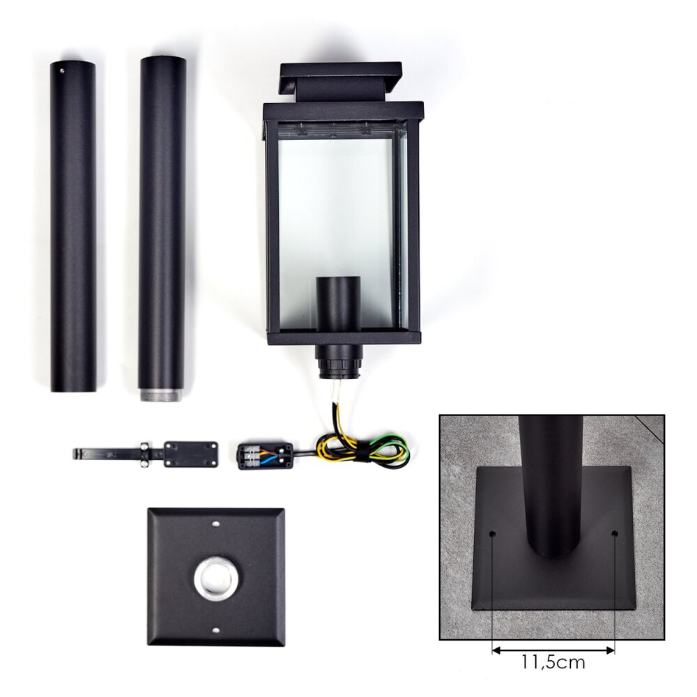 Tieva Illuminazione viale Nero, 1-Luce