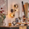 Koyoto Lampada a sfera, Applique Oro, Nero, 3-Luci