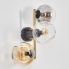 Koyoto Lampada a sfera, Applique Oro, Nero, 3-Luci